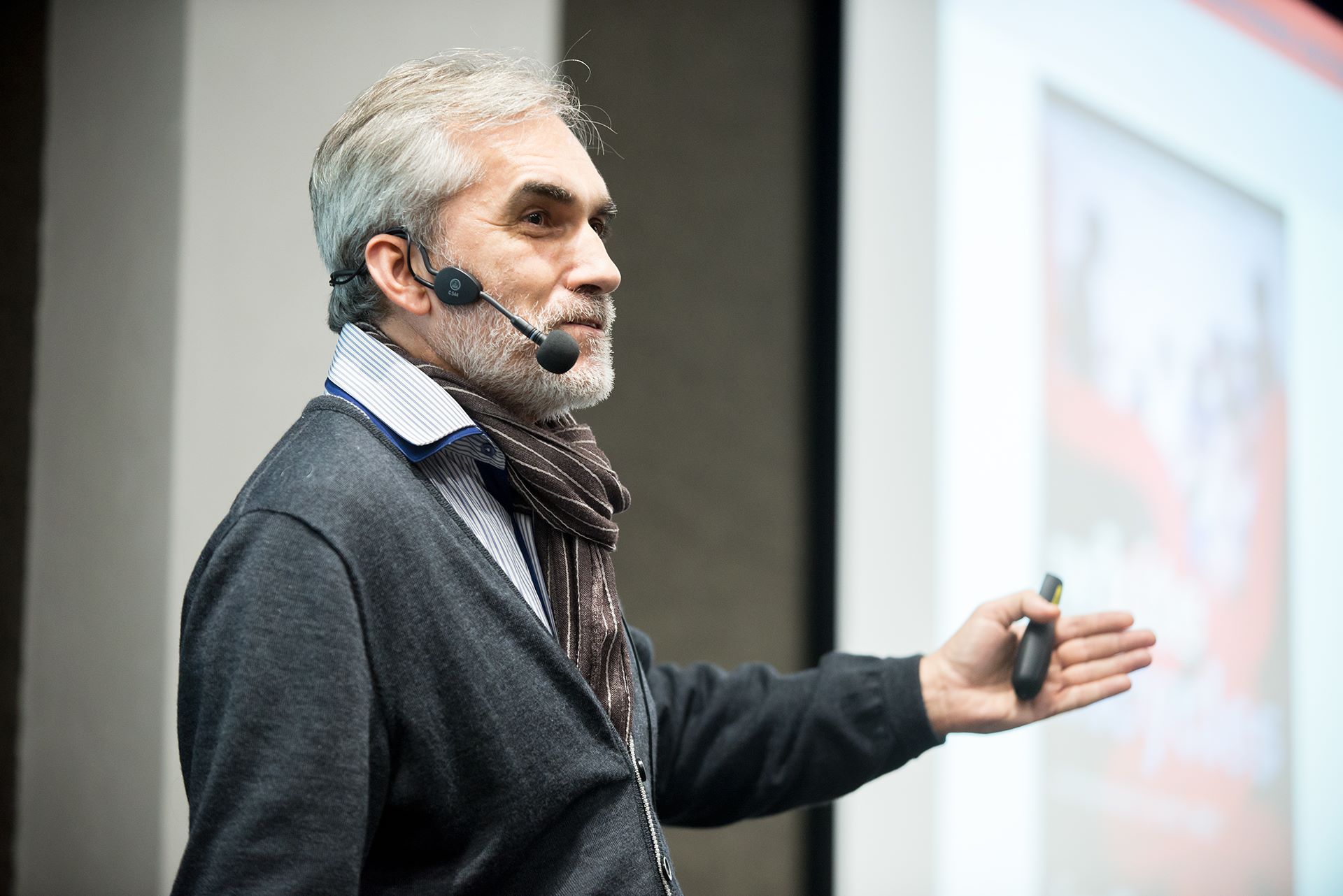Yaroslav Hrytsak giving a lecture at The Metropolitan Andrey Sheptytsky Center, 2019. ~
