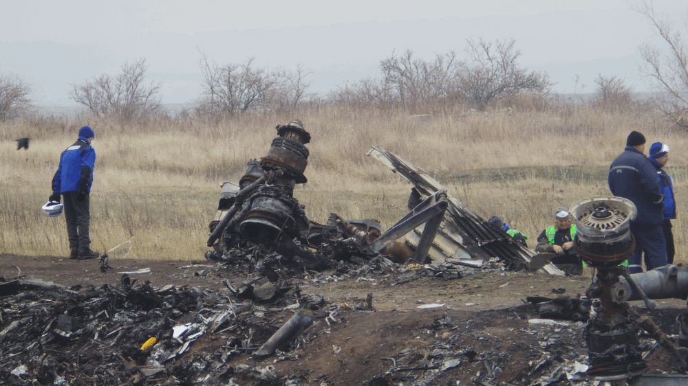 MH17 wreckage in November 2014.