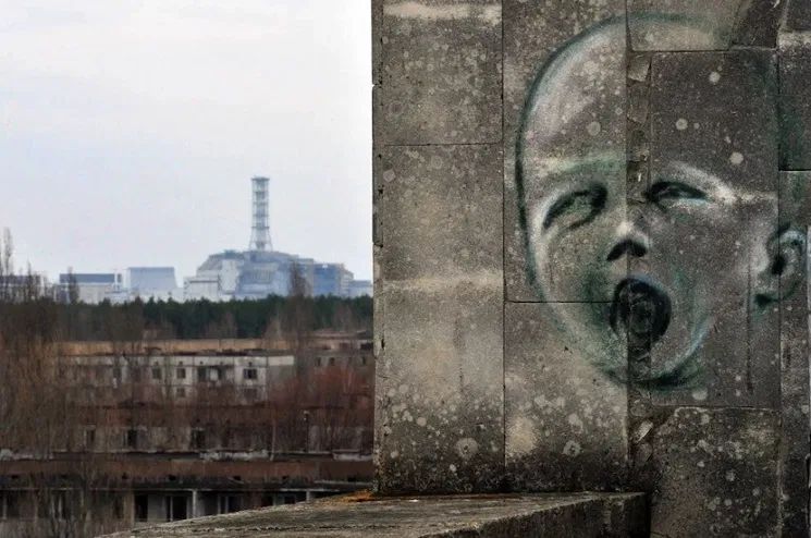 Ruins of the Chornobyl nuclear power station. Photo: belaruspartisan.org ~