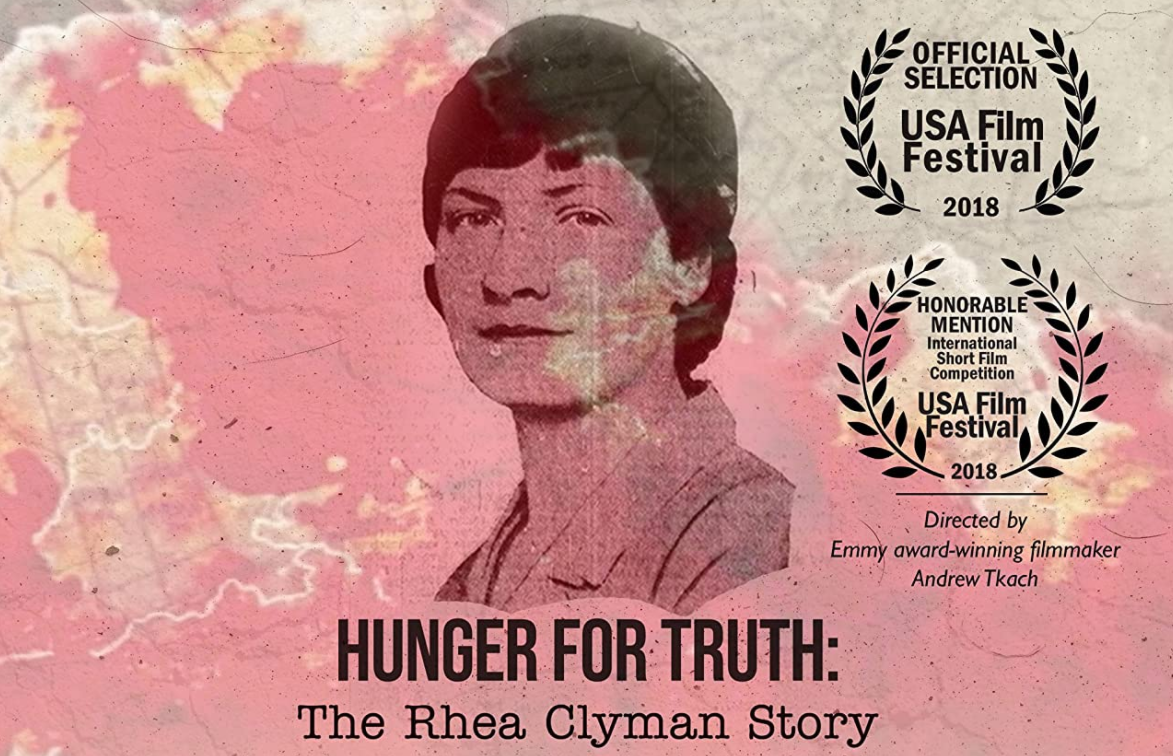 Cover for the film The Hunger for Truth: The Rhea Clyman Story ~