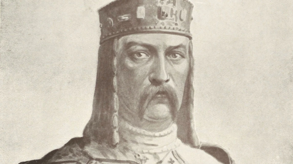 Image of Volodymyr the Great of Kyiv in the 2nd edition of Mykola Arkas's "History of Ukraine-Rus" published in Krakow, 1912.