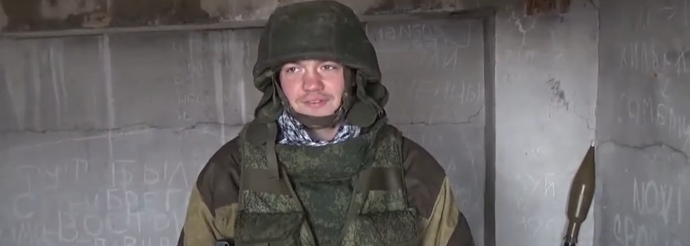 Czech citizen Lukáš Nováček in the ranks of the Russian-hybrid forces in the Donbas. Source: Youtube screenshot via hlidacipes.org ~