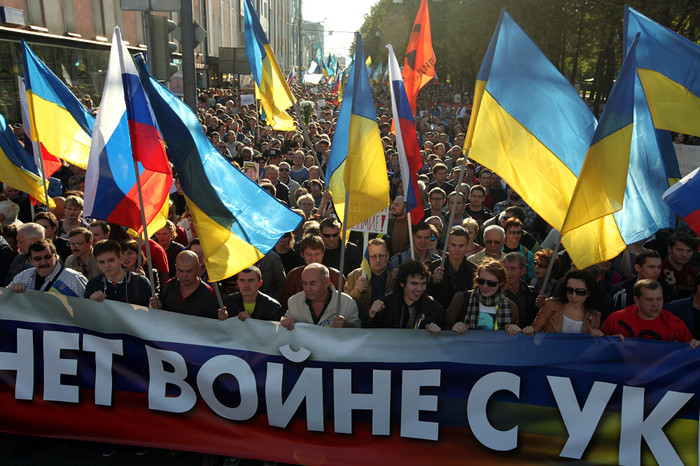 No war with Ukraine, Peace March in Moscow