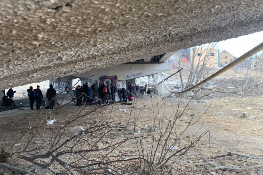 russian occupation survivors hiding from shelling