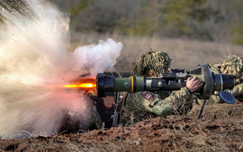 Soldier uses anti tank weapon to destroy Russian invaders