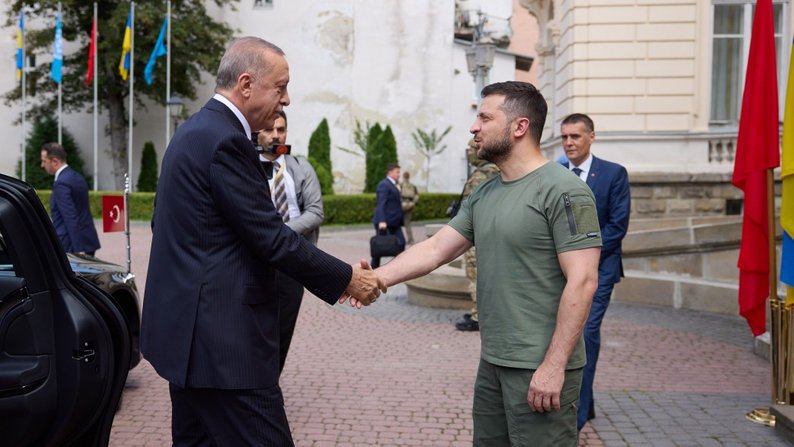 Zelenskyy meets Erdogan in Lviv. Credit: President's Office