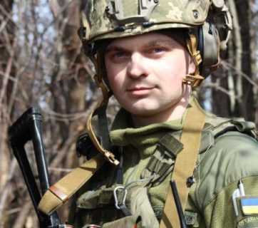 Ukrainian soldier, hero, defedning Kherson from Russians