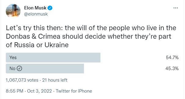 Elon musk tweet ukraine