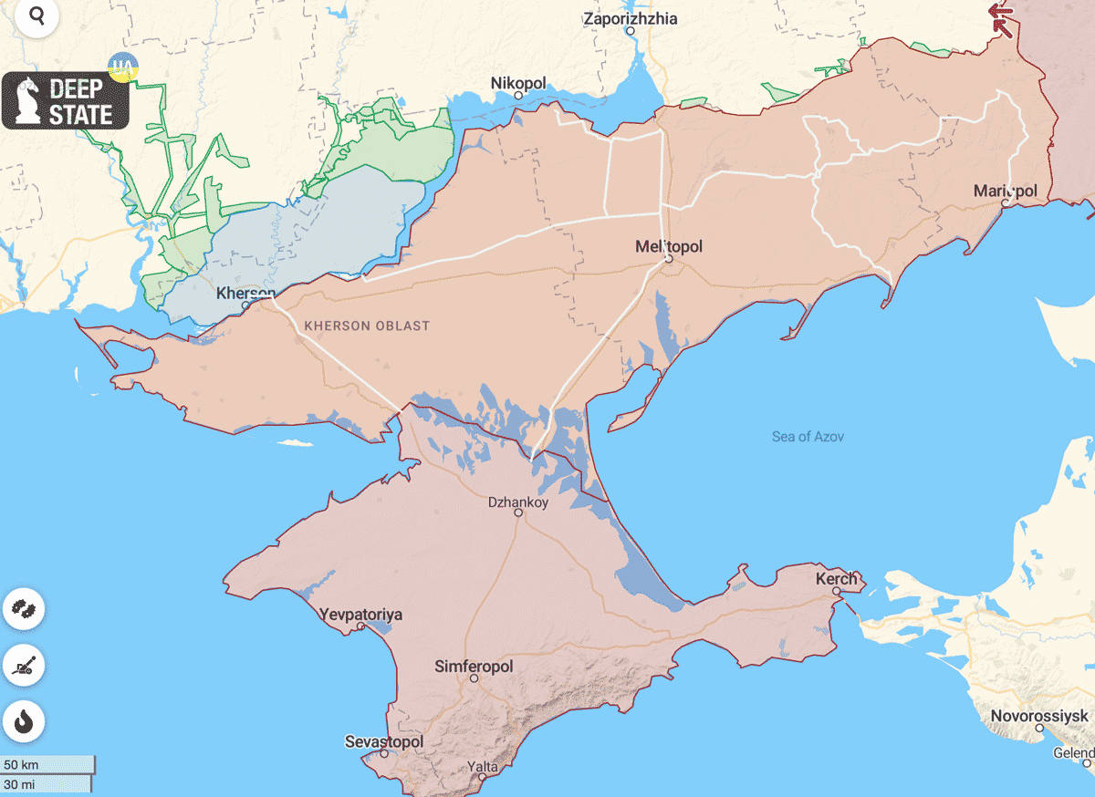Ukraines South Map As Of 18 Nove 2022 