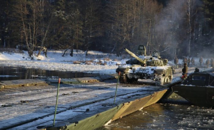 military drills belarus crossing neman river