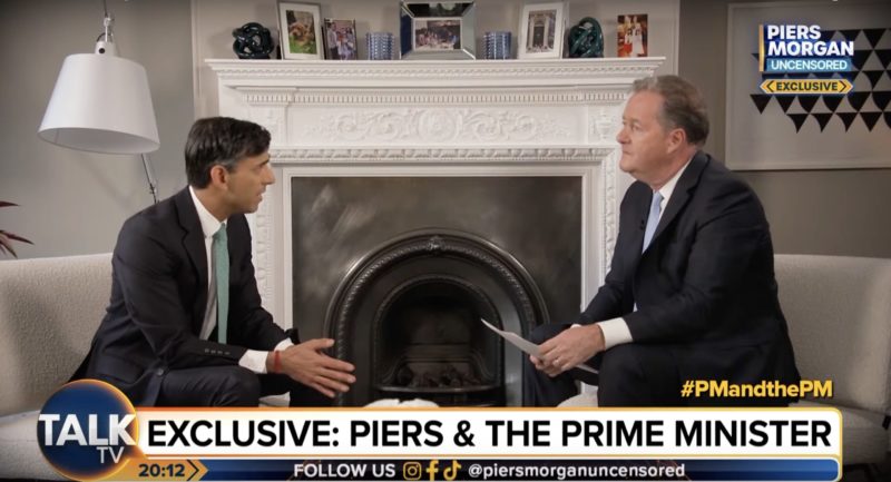 uk prime minister sunak interview piers morgan talk tv ukraine fighter jets