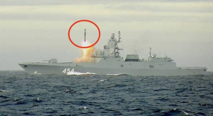 russian frigate admiral gorshkov tests fires zircon missile barents sea