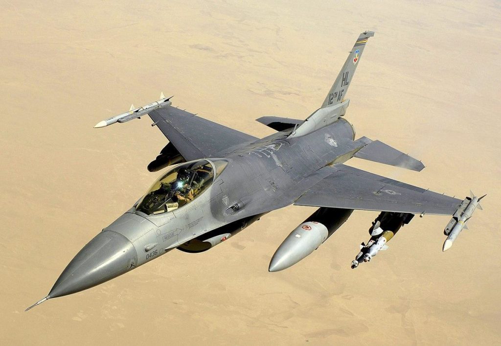 A F-16 fighter jet. Illustrative image. Credit: Wikimedia Commons.