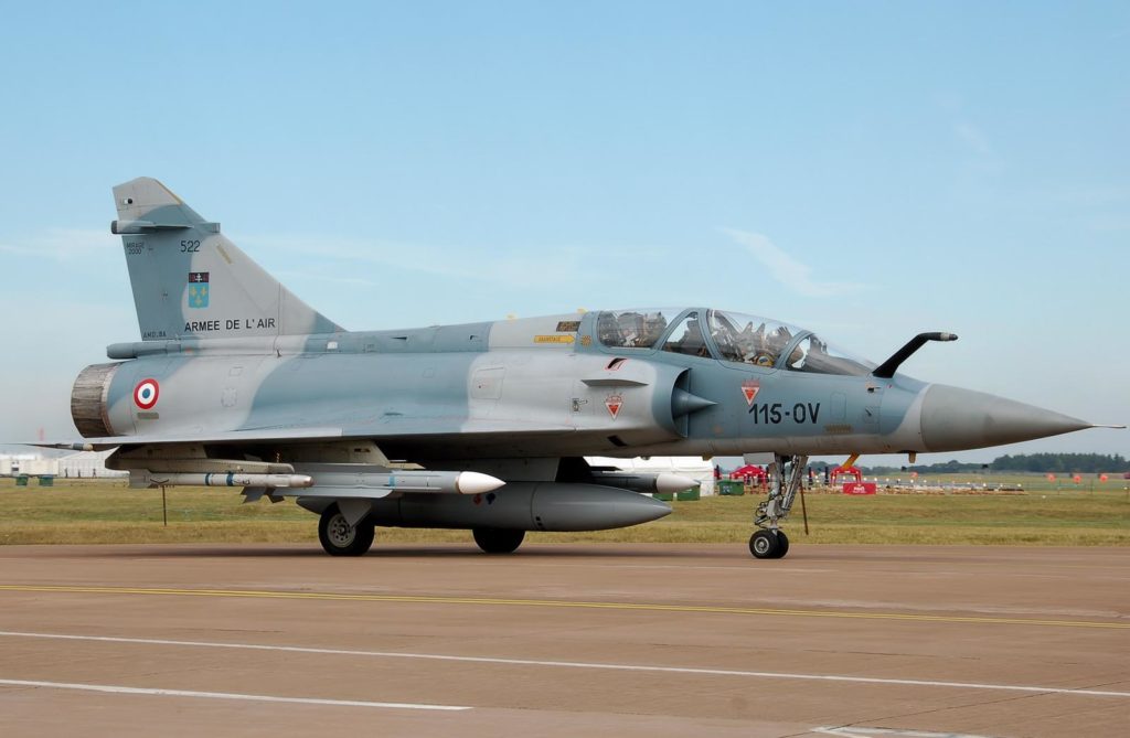 French Air Force Dassault Mirage 2000B (522/115-OV) taxis to the runway at the 2010 Royal International Air Tattoo, Fairford, Gloucestershire, England. combat fighter jets to UKraine