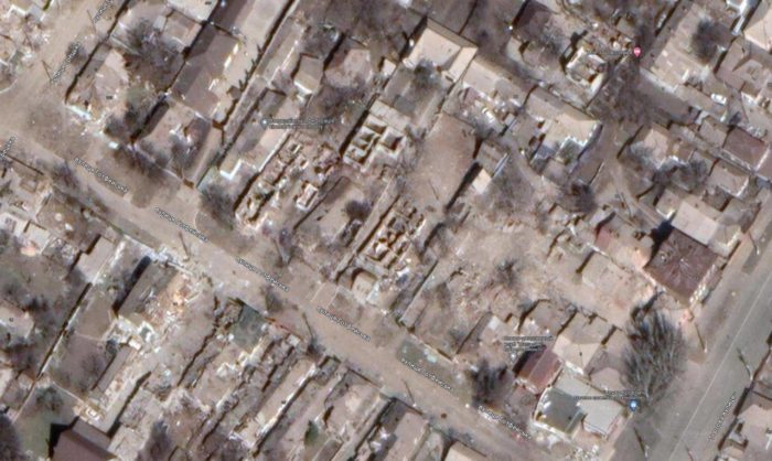 mariupol ruins razed streets russian war crimes ukraine