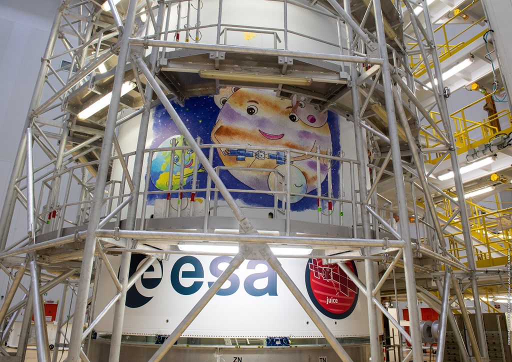 Ukrainian girl's artwork decorates ESA's JUICE rocket headed for Jupiter Euromaidan Press