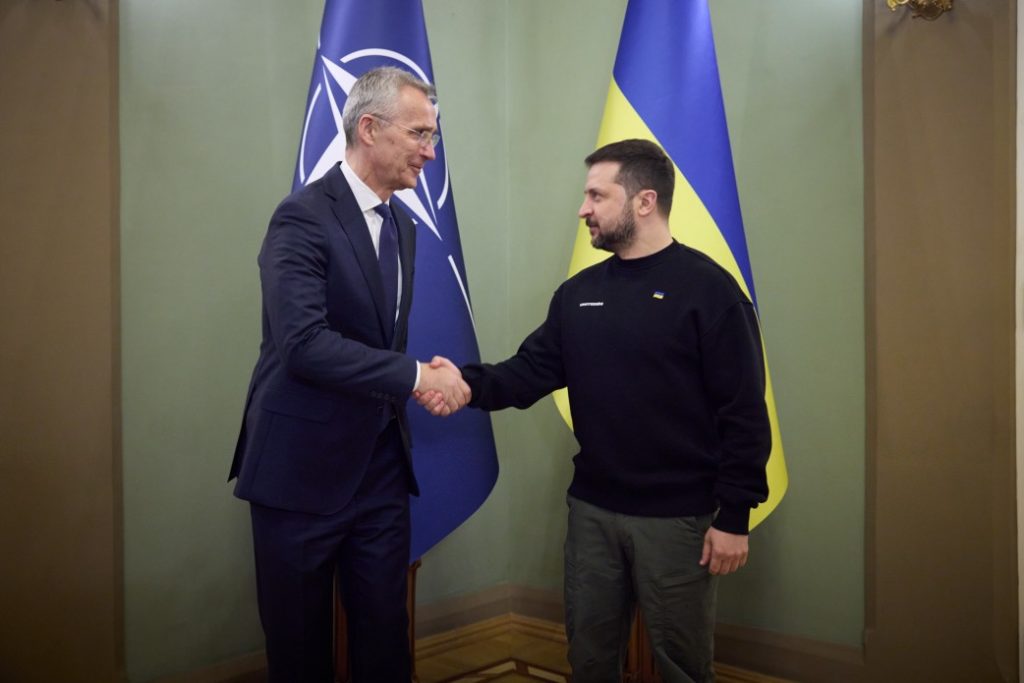 Stoltenberg Zelenskyi in Kyiv NATO Ukraine