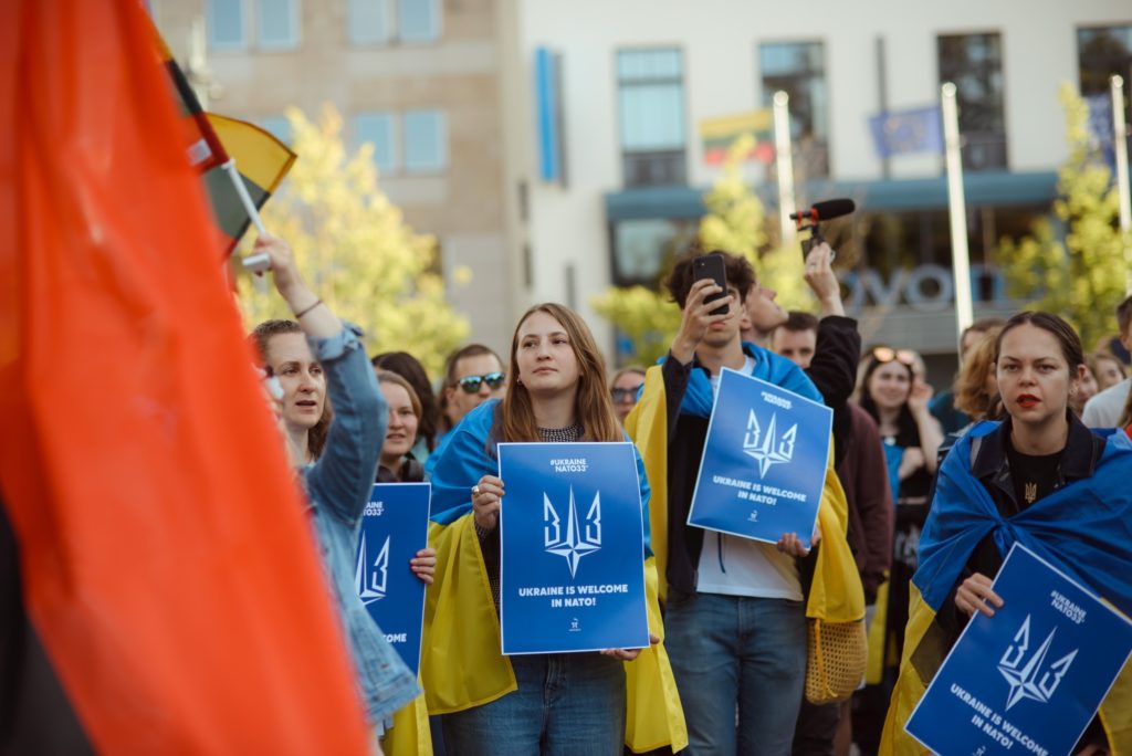 NATO summit vilnius nato Ukrainian rally