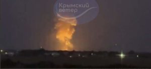 Explosion in occupied Crimea’s Yevpatoria, photo: screenshot