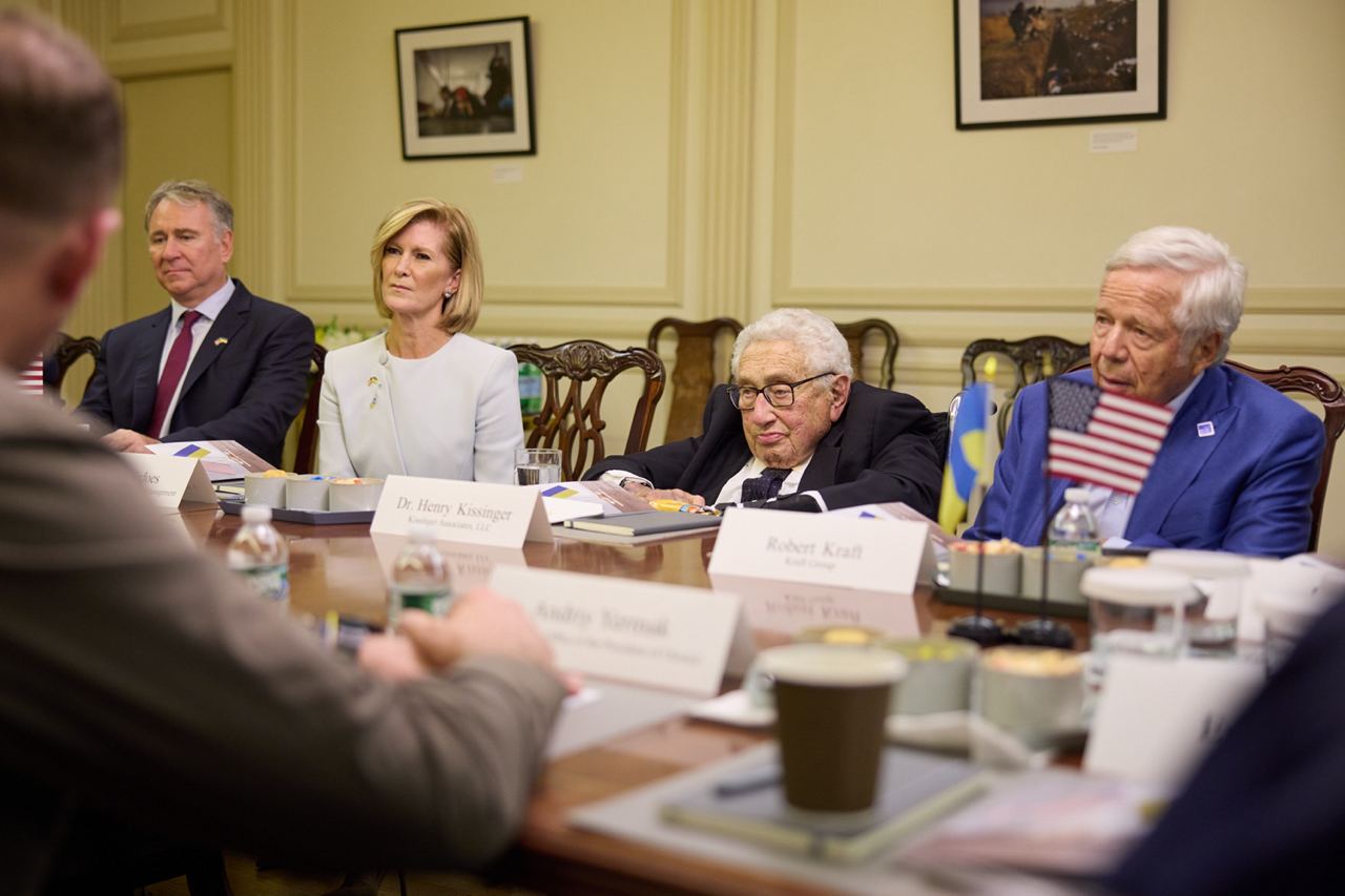 Ukrainian President Volodymyr Zelenskyy during a meeting with top U.S. businesspeople. Source: Zelenskiy / Official