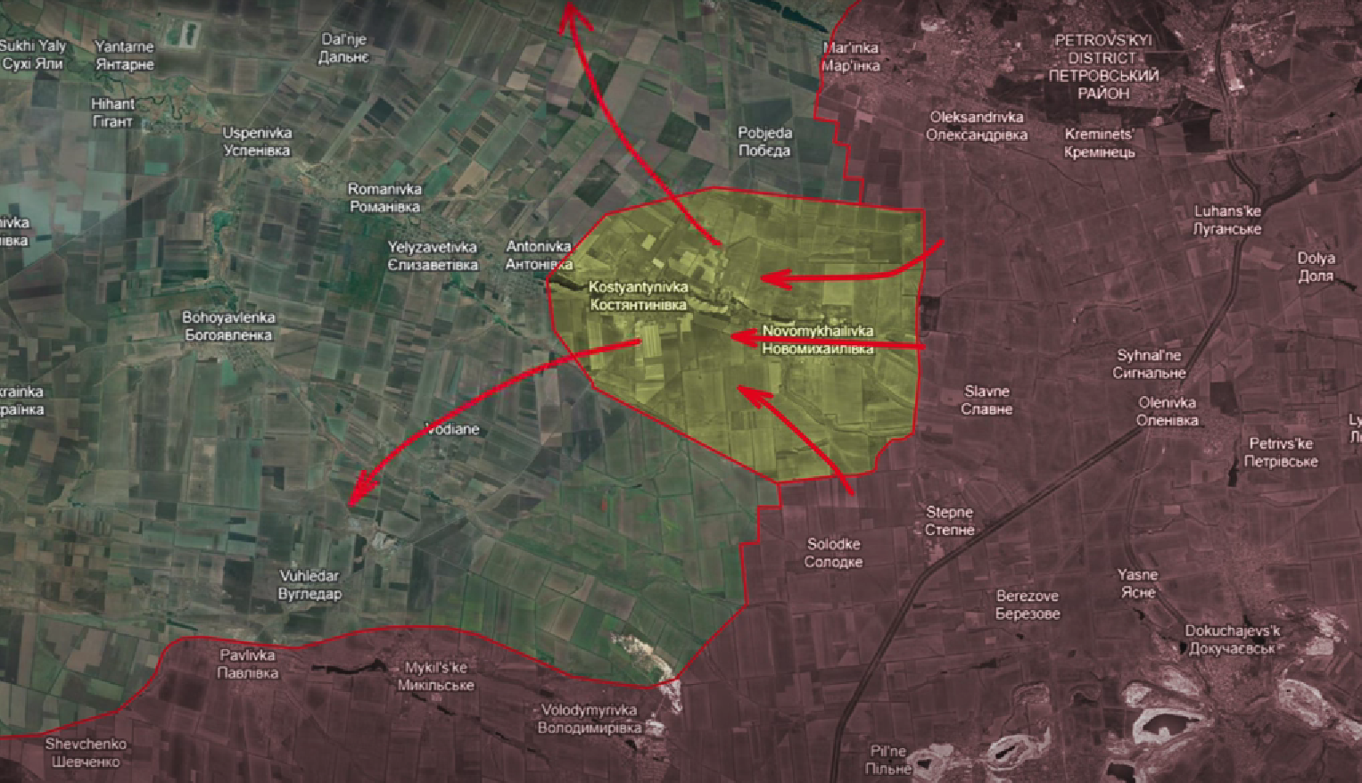 The Russians have abandoned their attempts to take Vuhledar from the south, shifting their focus north