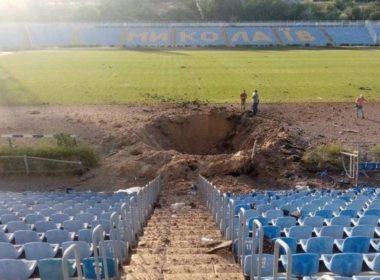 Mykolaiv stadium ruined by Russian missile strike2