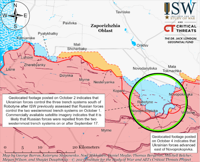 General Staff: Ukrainian Forces achieve ‘partial success’ west of Robotyne, Zaporizhzhia Oblast