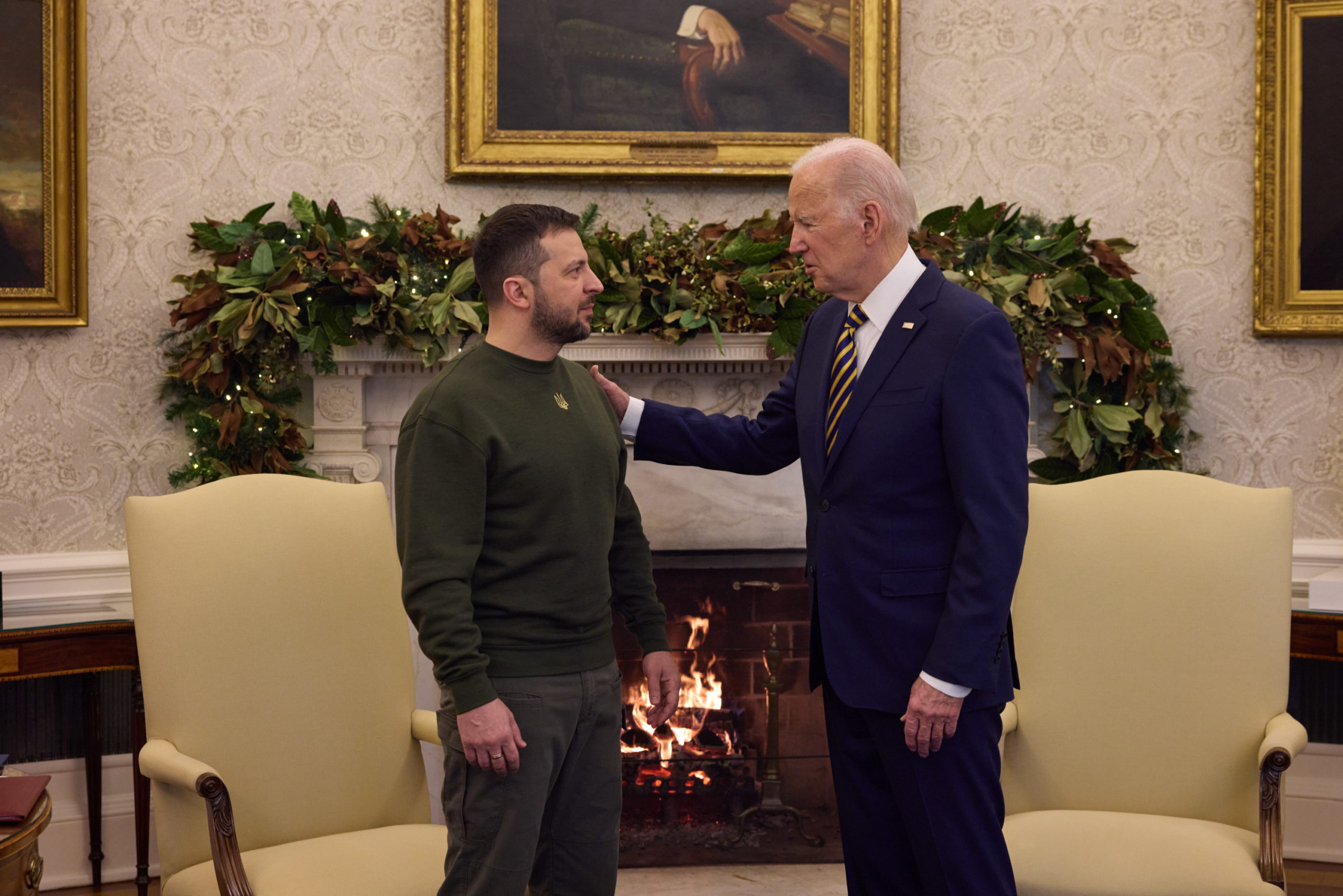 US President Joe Biden and Ukraine's President Volodymyr Zelensky in Washington