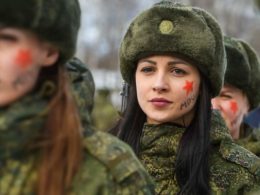 Female Russian soldiers Credit: Russia's MoD