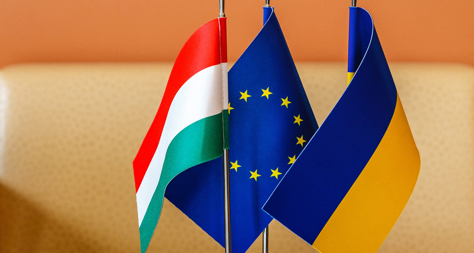 hungarian, european, ukrainian flags