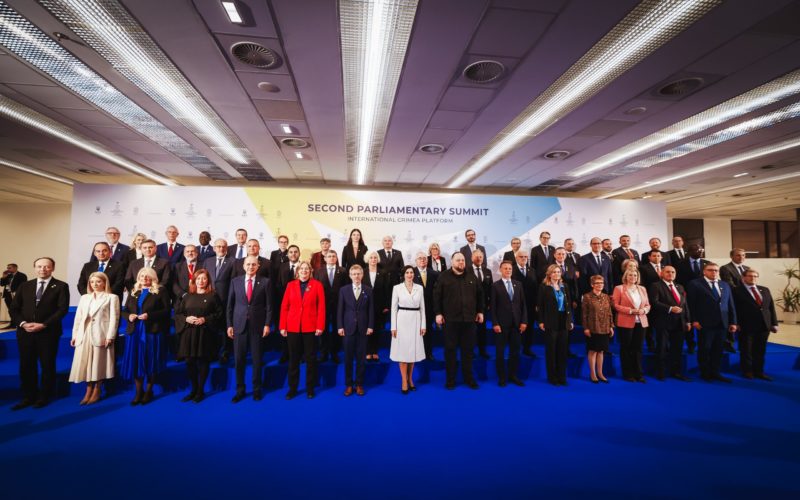Participants of the Second Parliamentary Summit of the Crimea Platform in Prague. Credit: