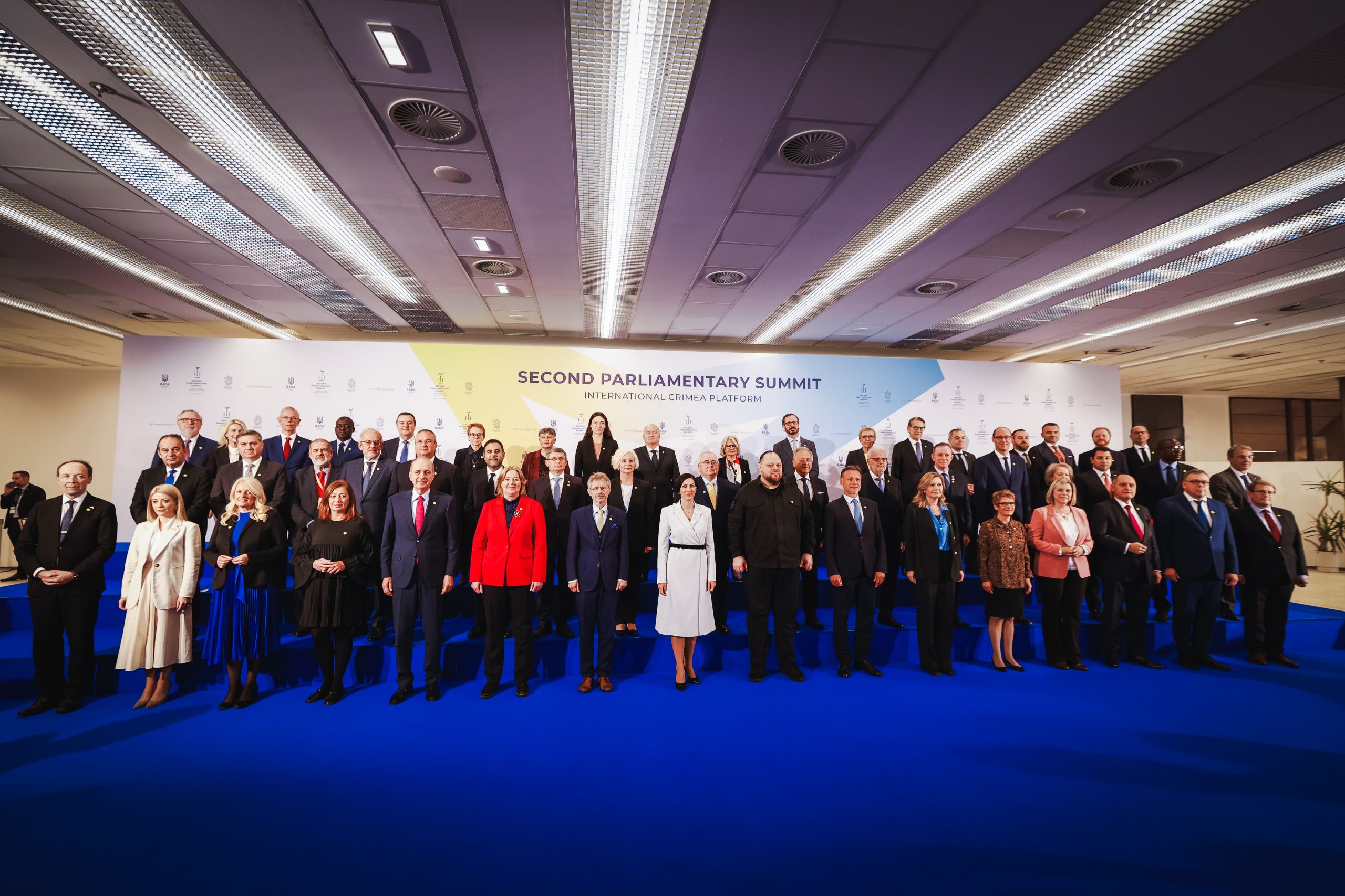 Participants of the Second Parliamentary Summit of the Crimea Platform in Prague. Credit: