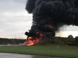 Tu-22M on fire at Soltsy-2 airbase. Photo: the Armed forces of Ukraine via Telegram