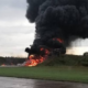 Tu-22M on fire at Soltsy-2 airbase. Photo: the Armed forces of Ukraine via Telegram