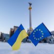 EU Ukraine flags
