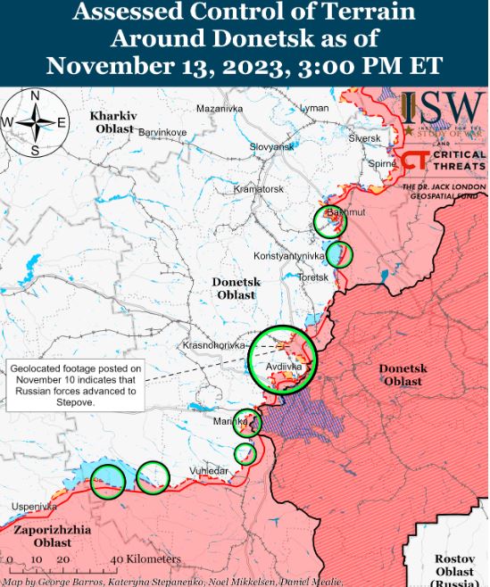 Donetsk war map 