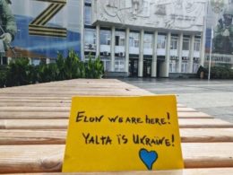 Occupied Yalta Yellow Ribbon