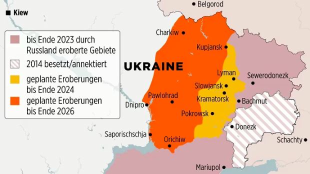 BILD map Russian offensive plan
