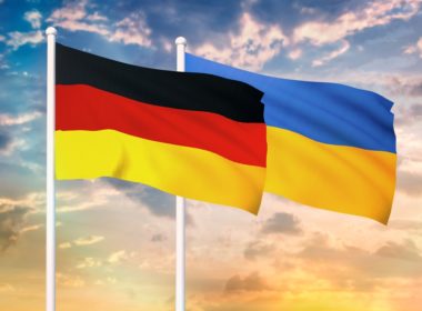 German and Ukrainian flags.