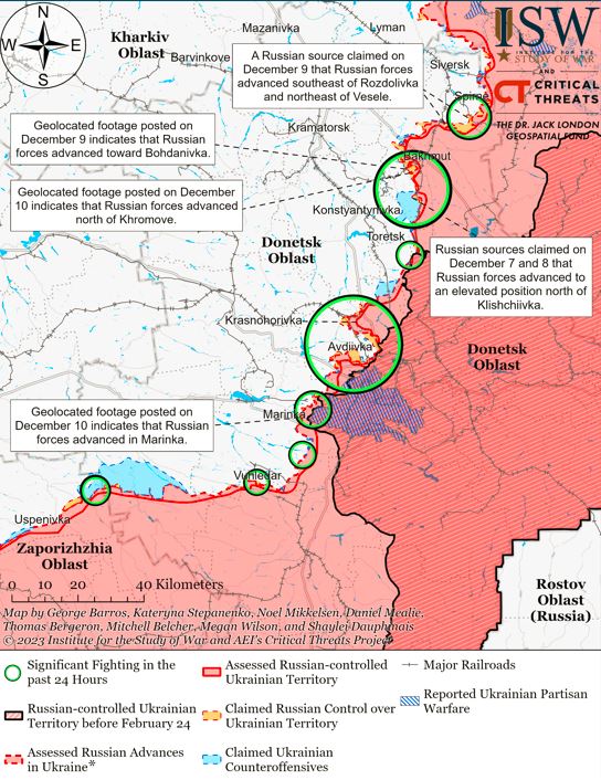 Donetsk battle Avdiivka Russian advances