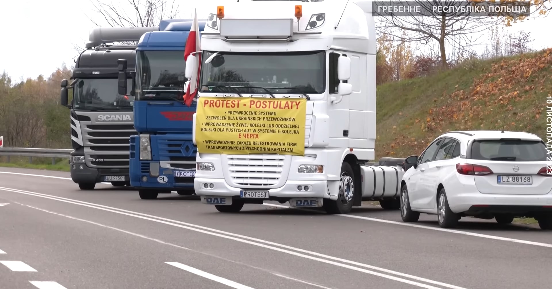 Bałtyccy dyplomaci wzywają Polskę do zakończenia blokady granicy z Ukrainą
