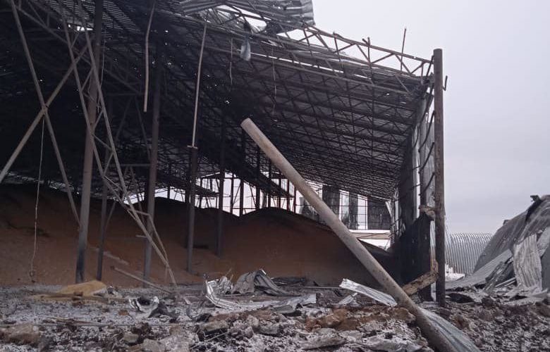 Russia bombed grain storage facility in Vovchansk, Kharkiv Oblast