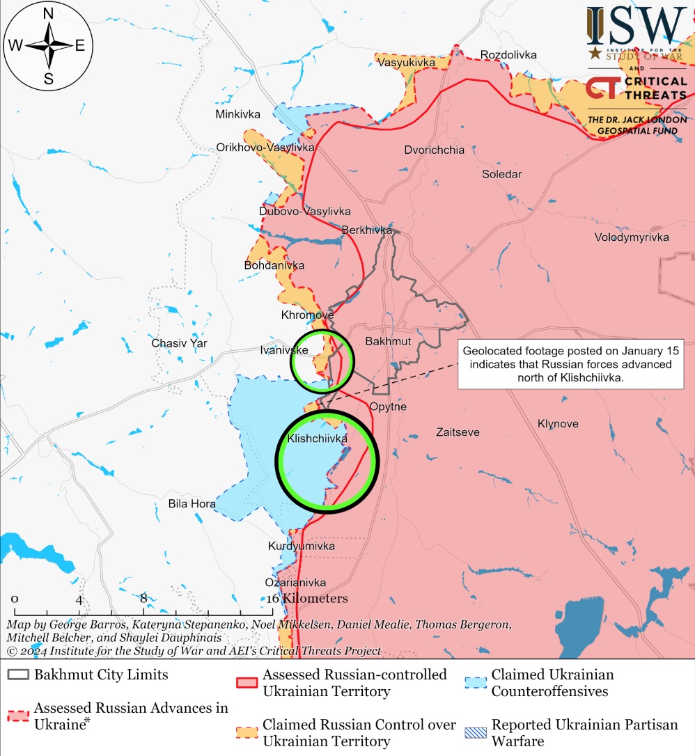 ISW: limited Russian gains near Kreminna, Bakhmut; positional battles across Donbas