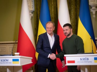 zelenskyy tusk sign security agreement between ukraine poland today volodymyr (r) donald (l) kyiv 22 january 2024 credit presidential office