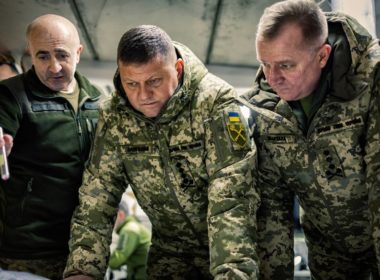 Zaluzhnyi during his meeting with frontline commander in the beginning of 2024