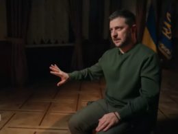 Zelenskyy during an interview