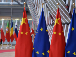 EU China flags