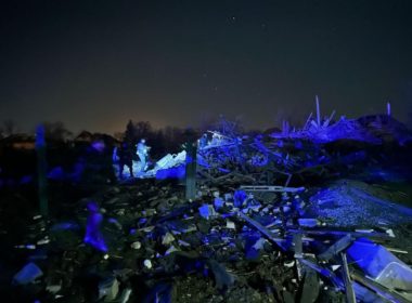 Ruins of a house in Kramatorsk, Donetsk Oblast, destroyed by a Russian missile attack on the evening of 17 February 2024. Photo: Donetsk Oblast Military Administration