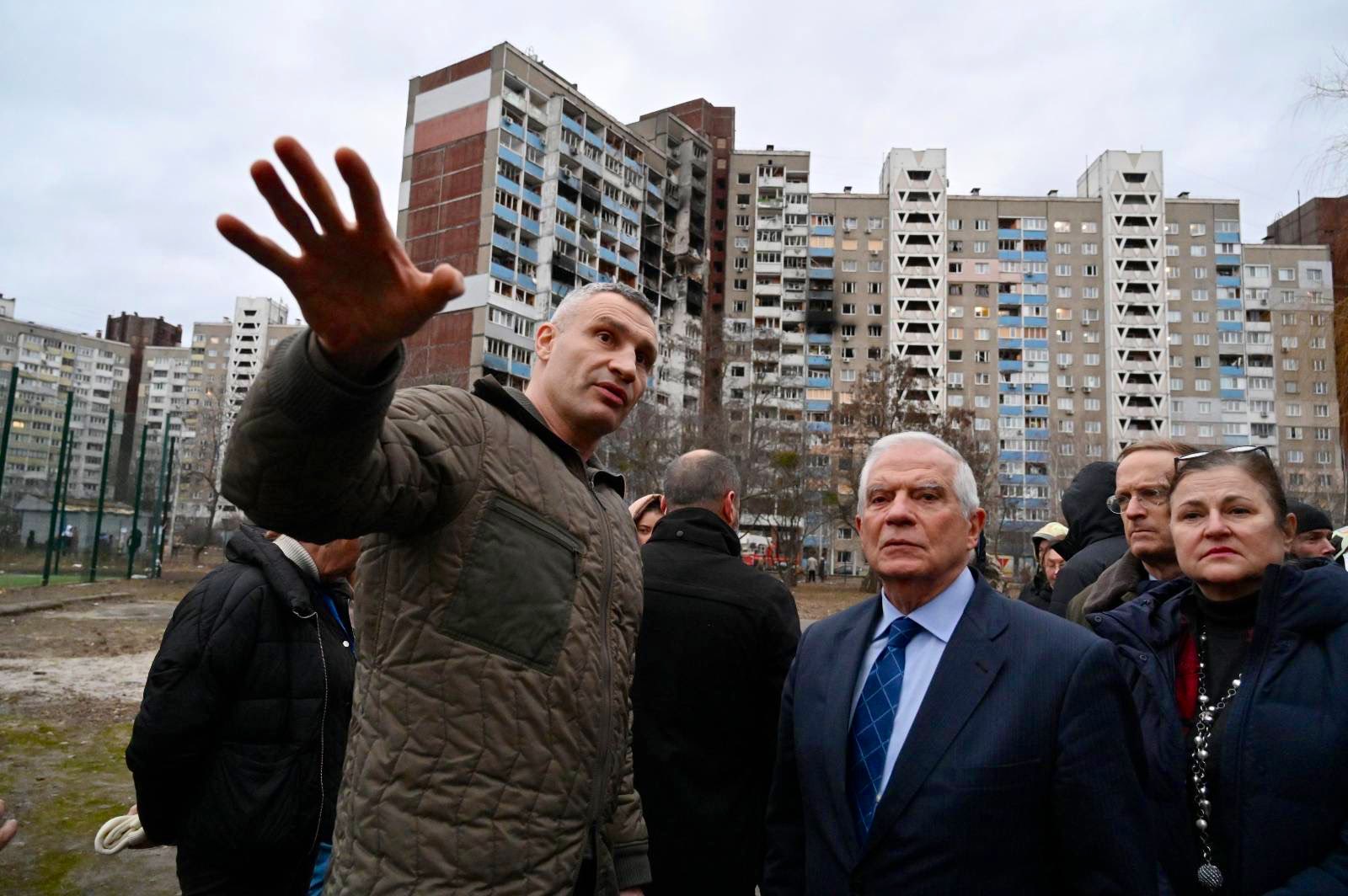 Borrell Klitschko Kyiv missiles house