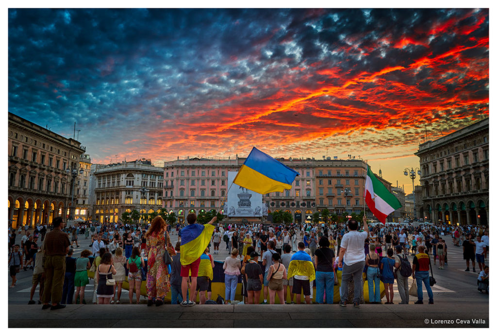 Ukraine protests Milan Italy